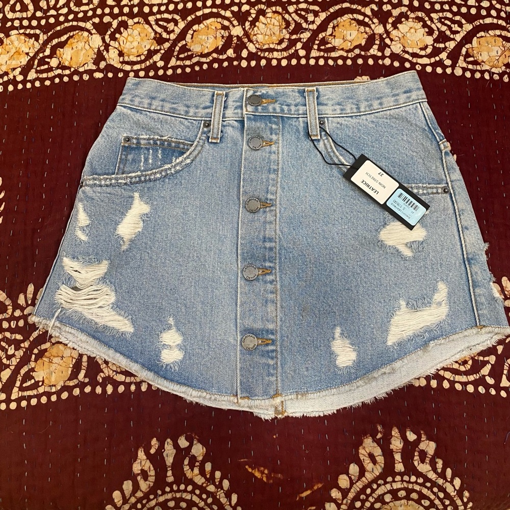 Size 27 mini jean skirt by Carmar Denim